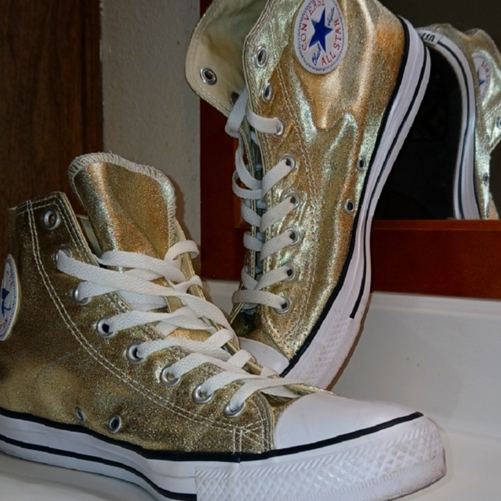 Rare * Converse All Stars Metallic Gold "GOLDIES"